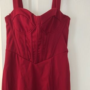 Maroon bodycon dress